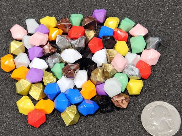 Solid Colored Plastic Gems - Game Resources / Point Tokens