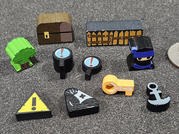 Misc Graphic Wooden Tokens