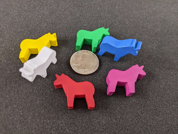 Wooden Unicorn Game Pieces