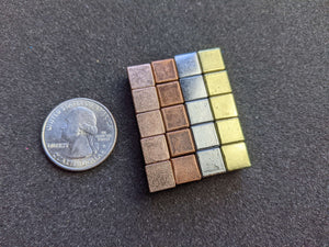 4 kinds of 8mm solid metal cubes