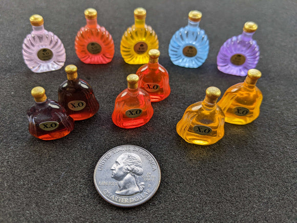 Tiny plastic booze bottles