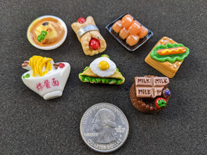 Tiny food items for board games or doll houses
