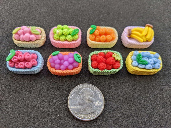 Small Dollhouse Fruit Baskets | Board game pieces