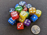 Set of 7 plastic swirled dice