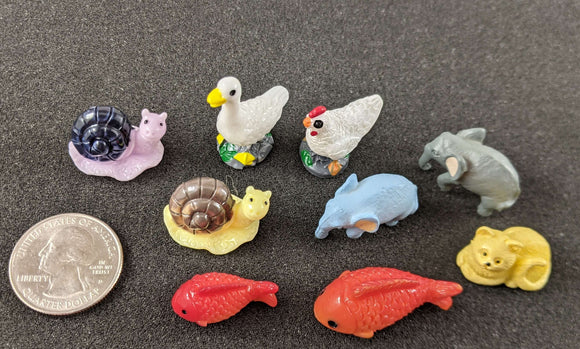 detailed animal game pieces