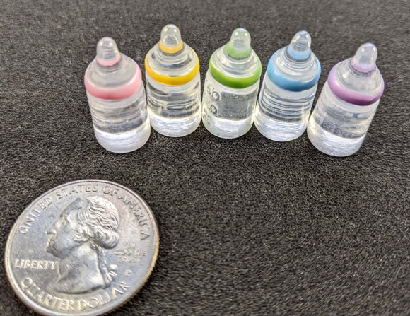 Plastic baby bottle game token.