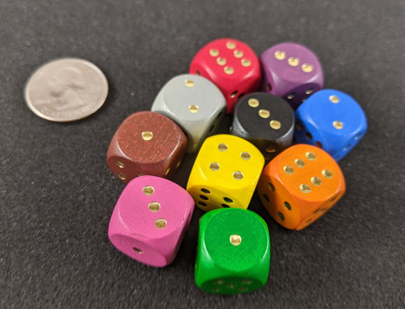 fancy wooden dice set