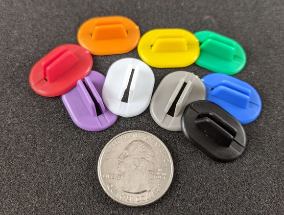 plastic game piece stands